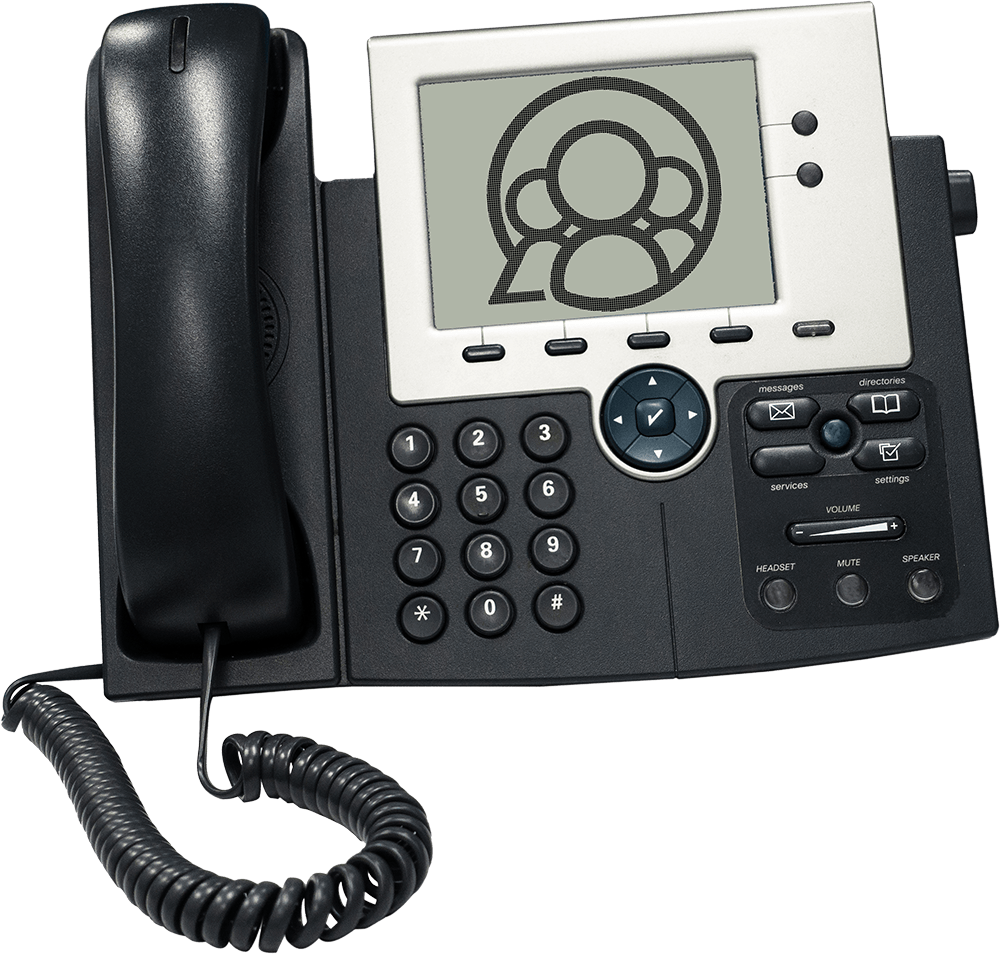 RingLeader logo on a conference phone interface